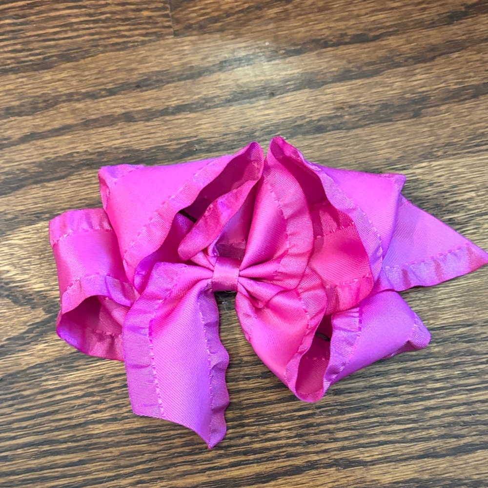 Fushia Satin Hair Bow for Kids